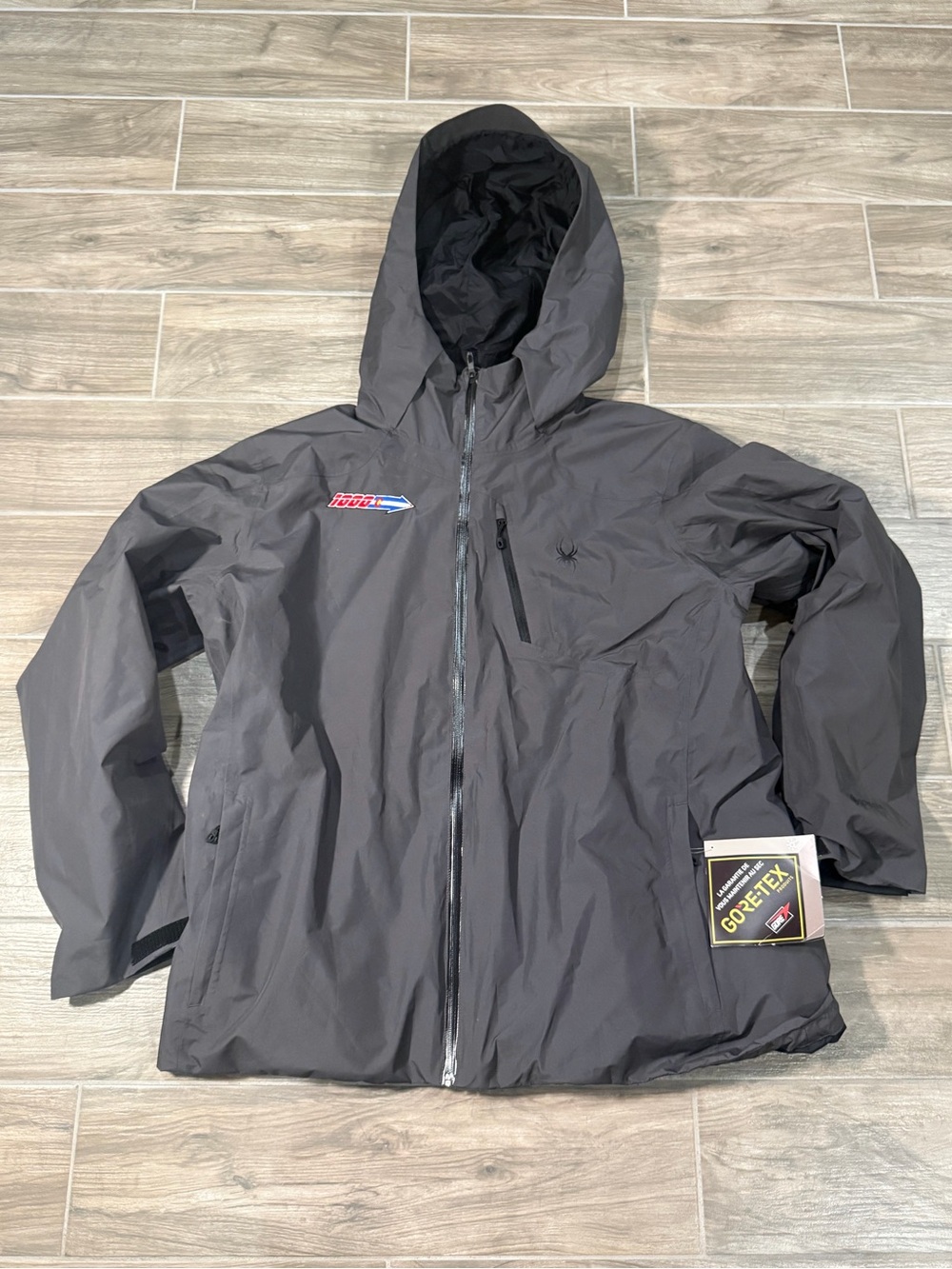 Mens GORETEX Spyder Waterproof Rain Mens Jacket Hood New w Tags size 2XL